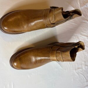 BED|STU Women’s Becca Side Zip Buckle Brown Leather Chukka Boots Size‎ 7.5